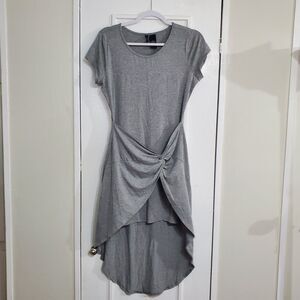 Kristin Nicole Gray Asymmetrical High-Low Wrap Dress Women's Size L.  SKU# A-104
